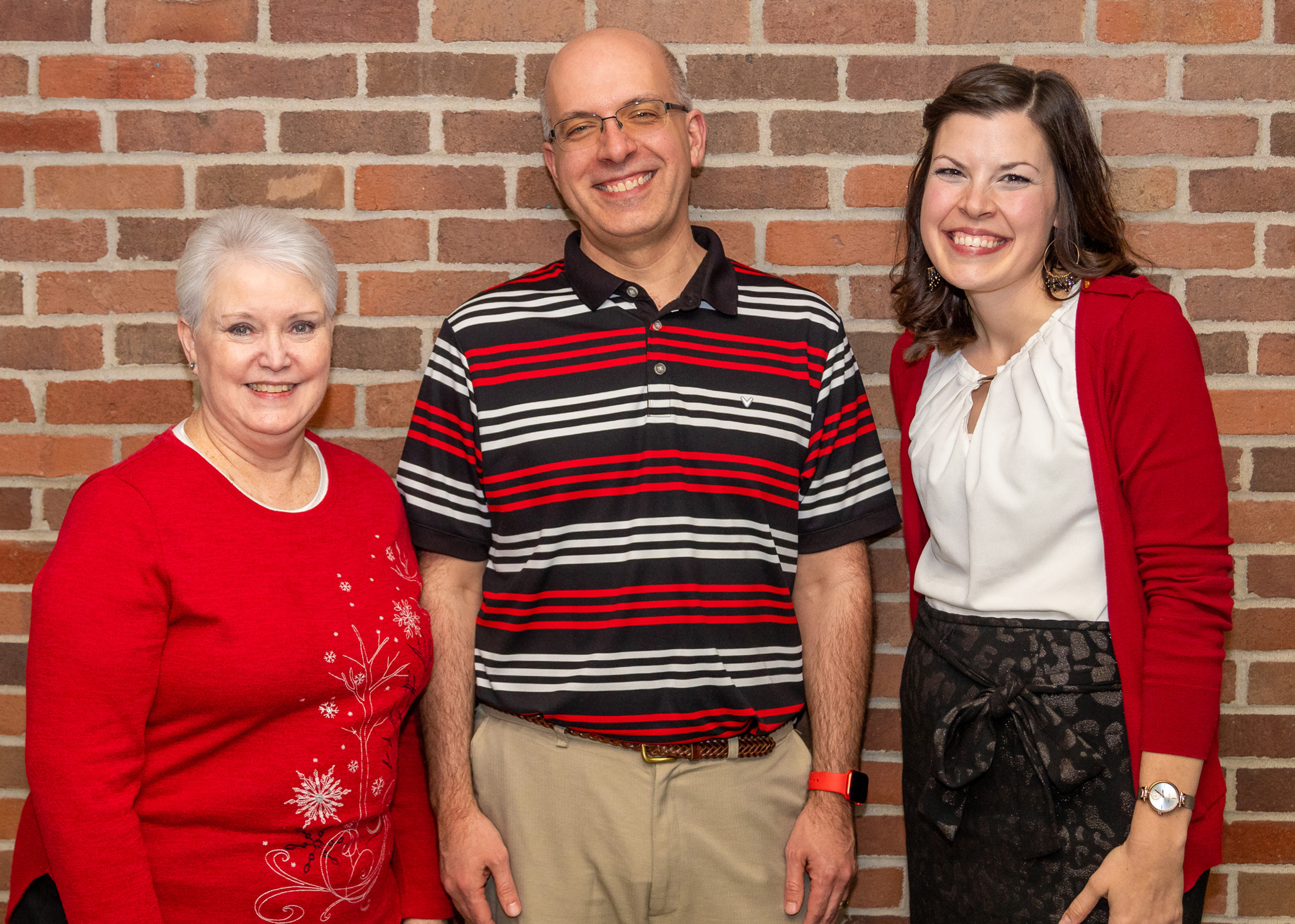 10 year service award recipients: Susan Cooper, David Marsch, and Brittany Earl