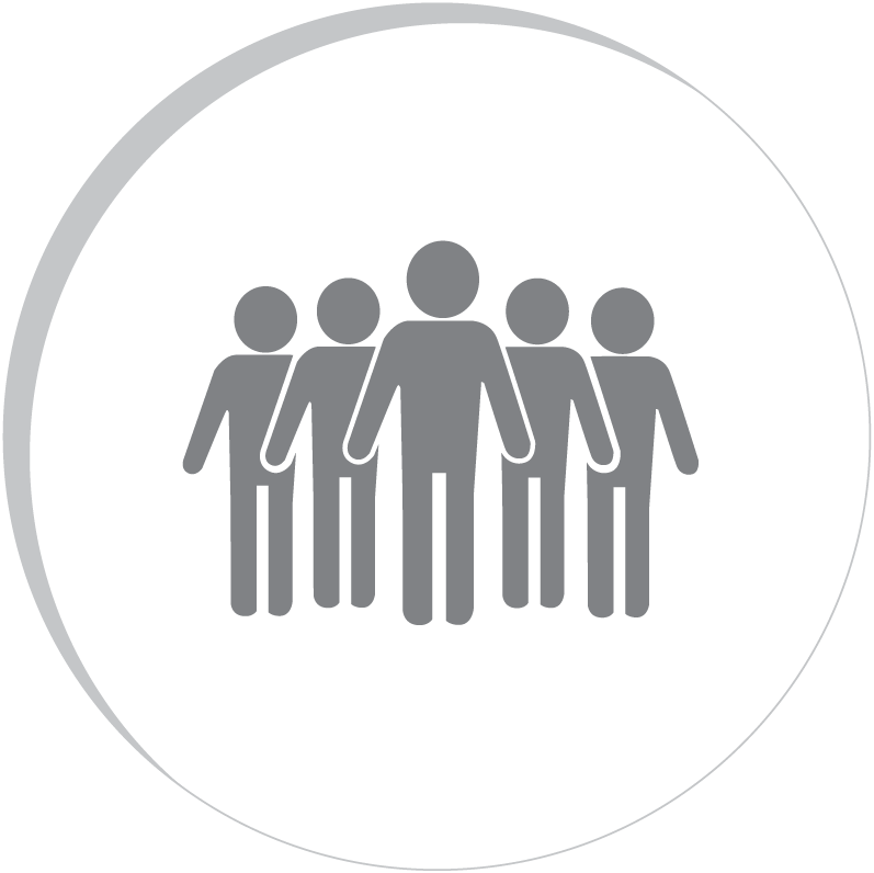 icon of five people