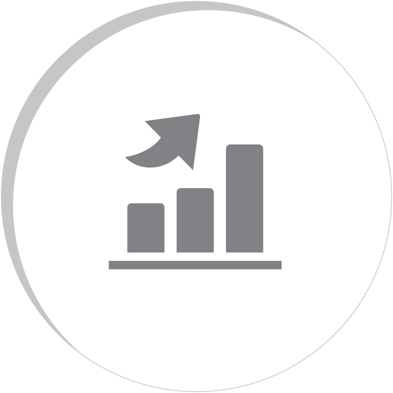 rising bar graph icon