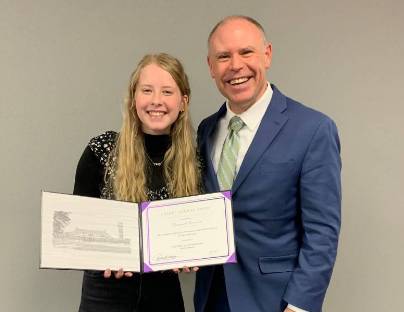 Savannah Garrison and Dr. Brad Johnson