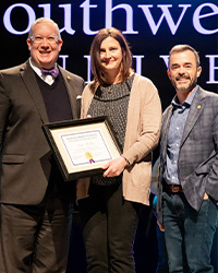 President Melson, Amy Bushey, and Ryan Griffith