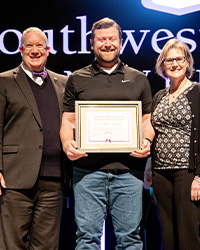 President Melson, Dr. John Murphy, and Tracy Manly