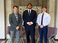 : Southwest Baptist University Residence Life team – Christopher Glaze, Andrew Kammerer and Kyle Collinson.