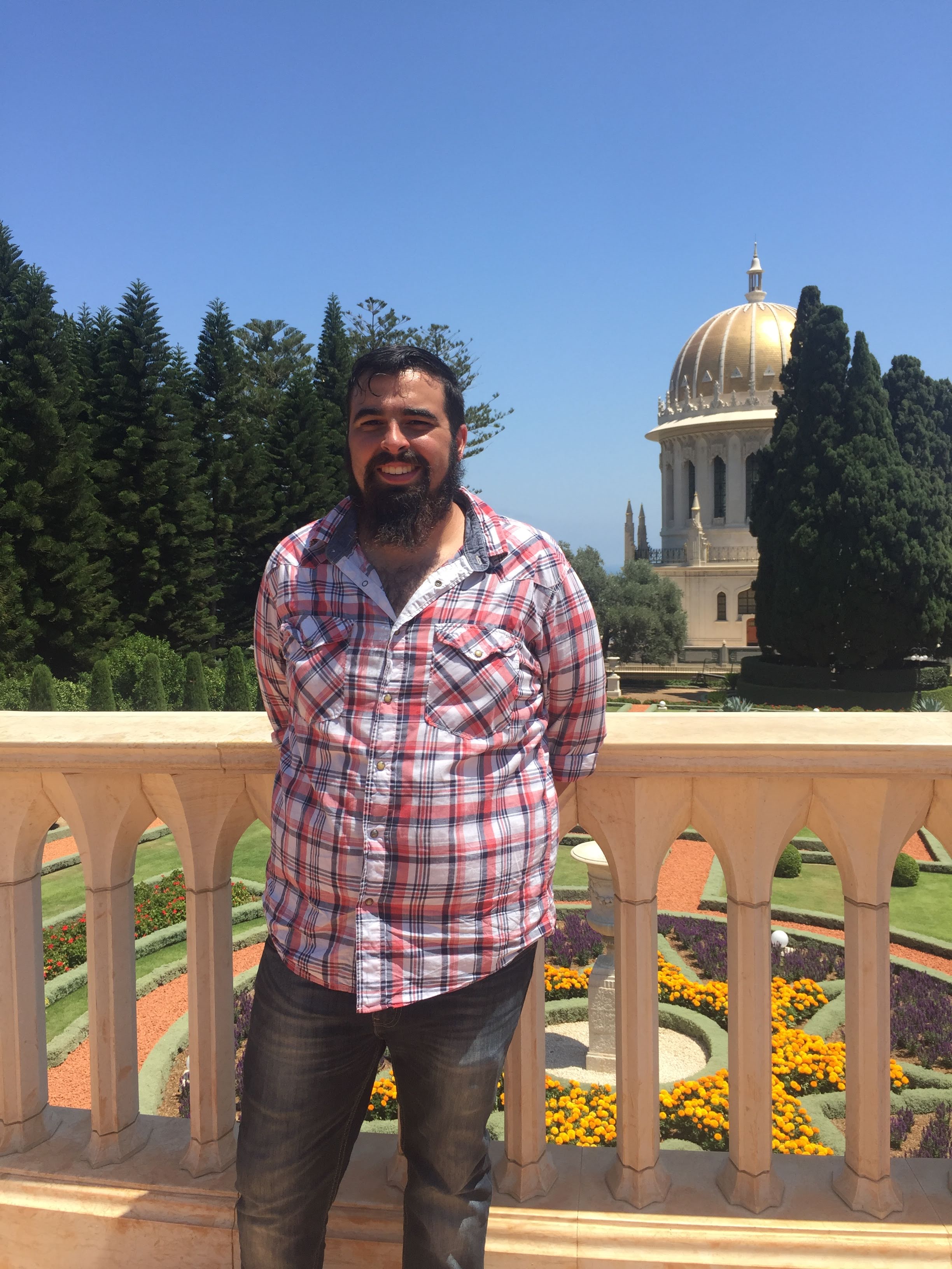 Jamison Whitehill, SBU alum, working at an internship in Israel