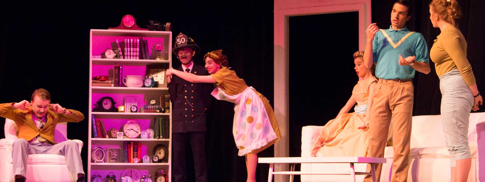 students performing in theatre production